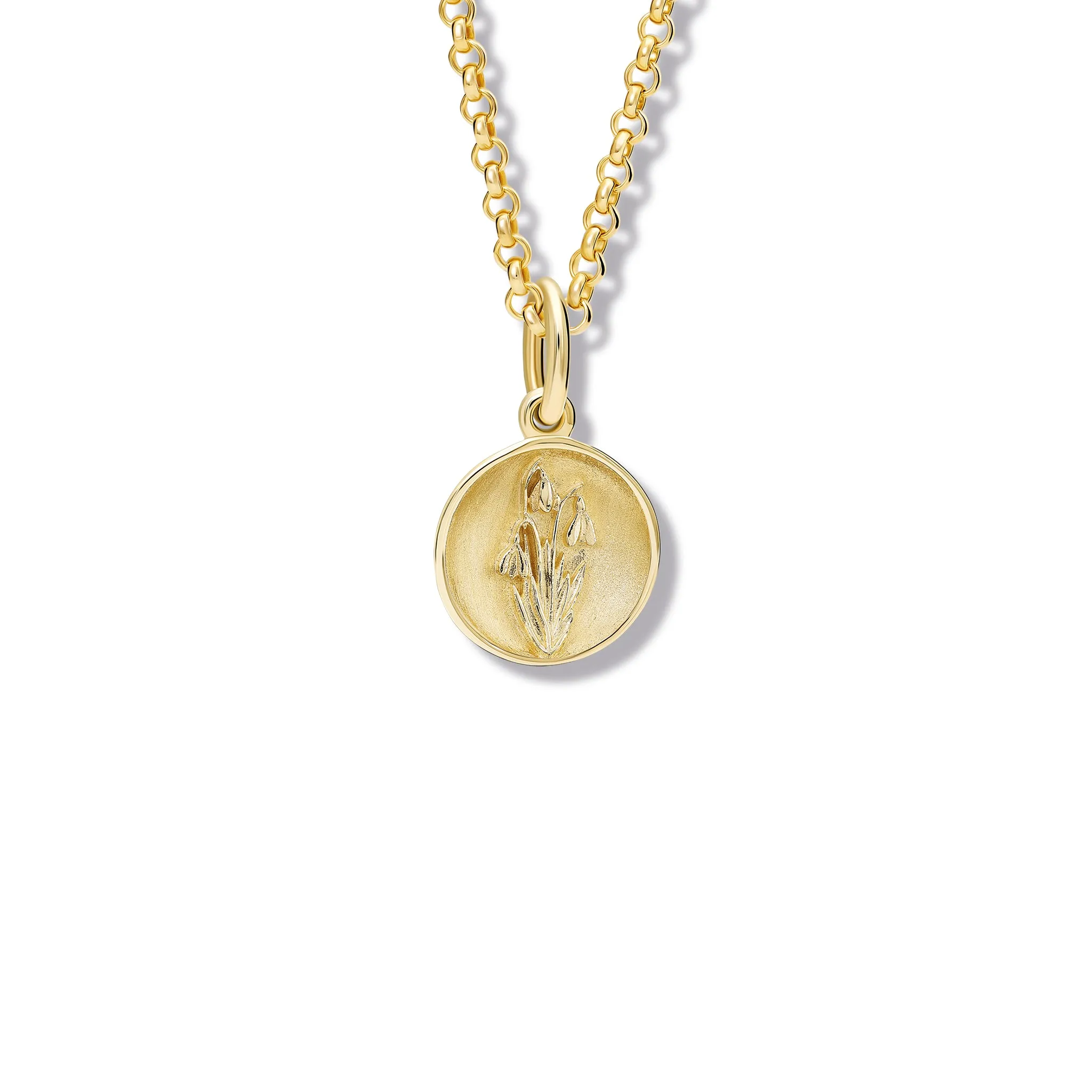 Snowdrop Necklace Pendant Yellow Gold