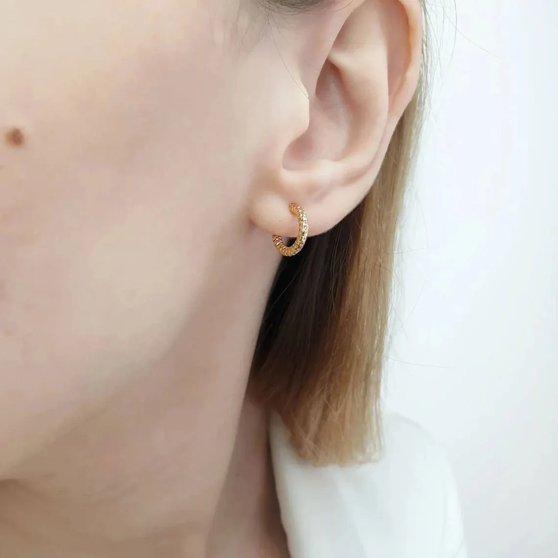 Solid Gold Hoop Earrings