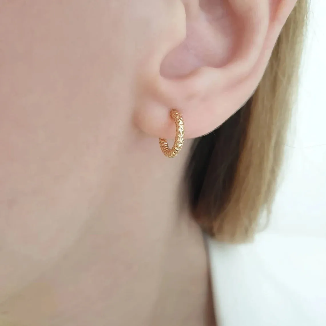 Solid Gold Hoop Earrings