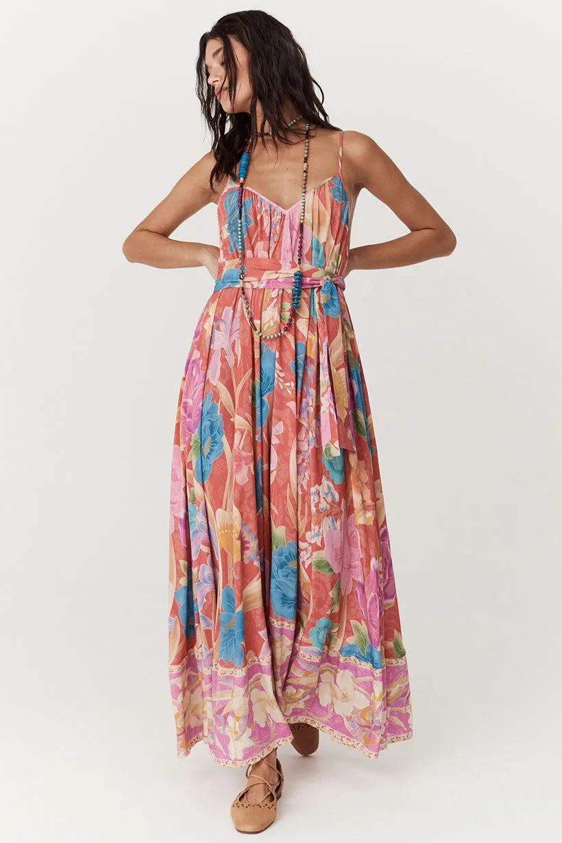 SPELL • SWEET NOTHINGS Painters Garden Strappy Maxi Dress