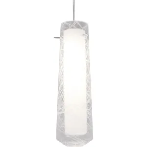 Spun 5 in. LED Pendant Light 4000K Satin Nickel Finish, 120-277V Clear Shade