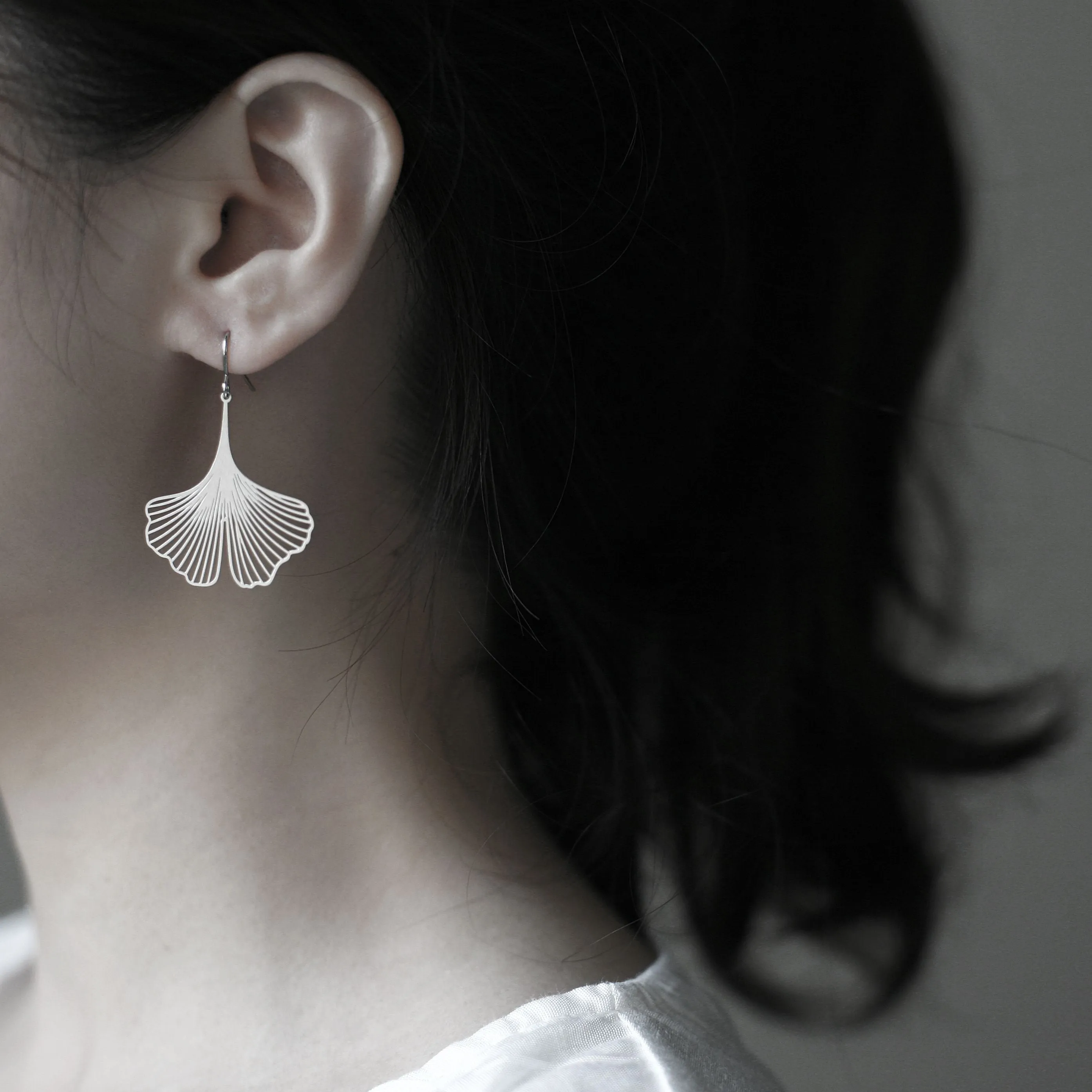 Stainless Steel Earrings - Ginkgo