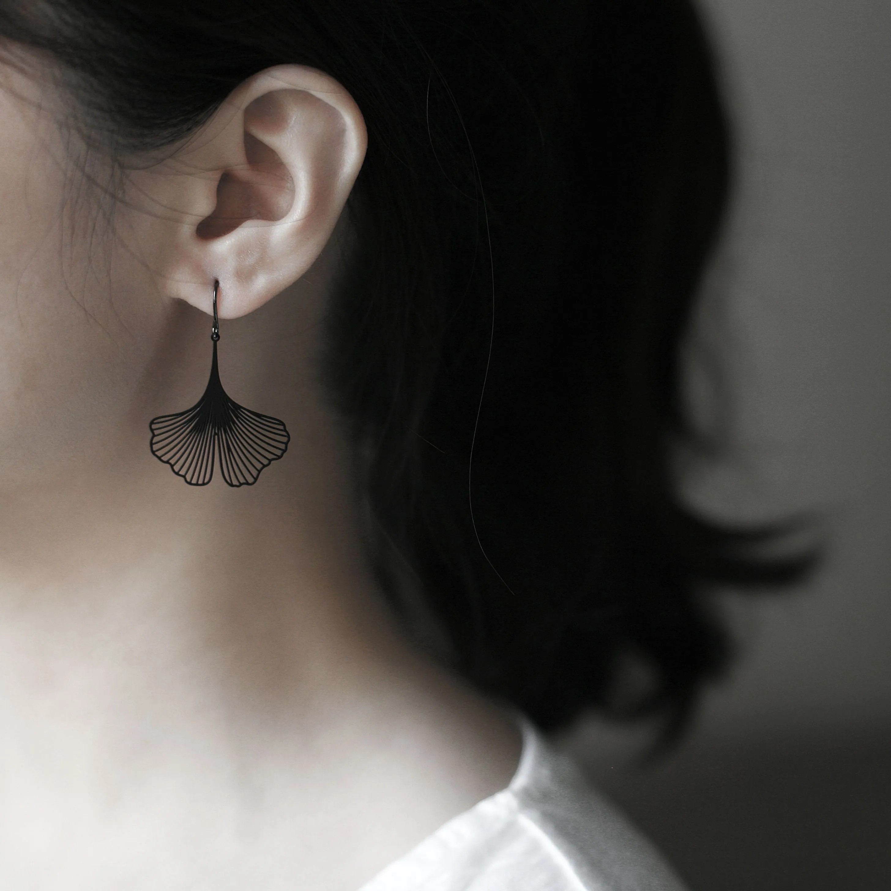 Stainless Steel Earrings - Ginkgo