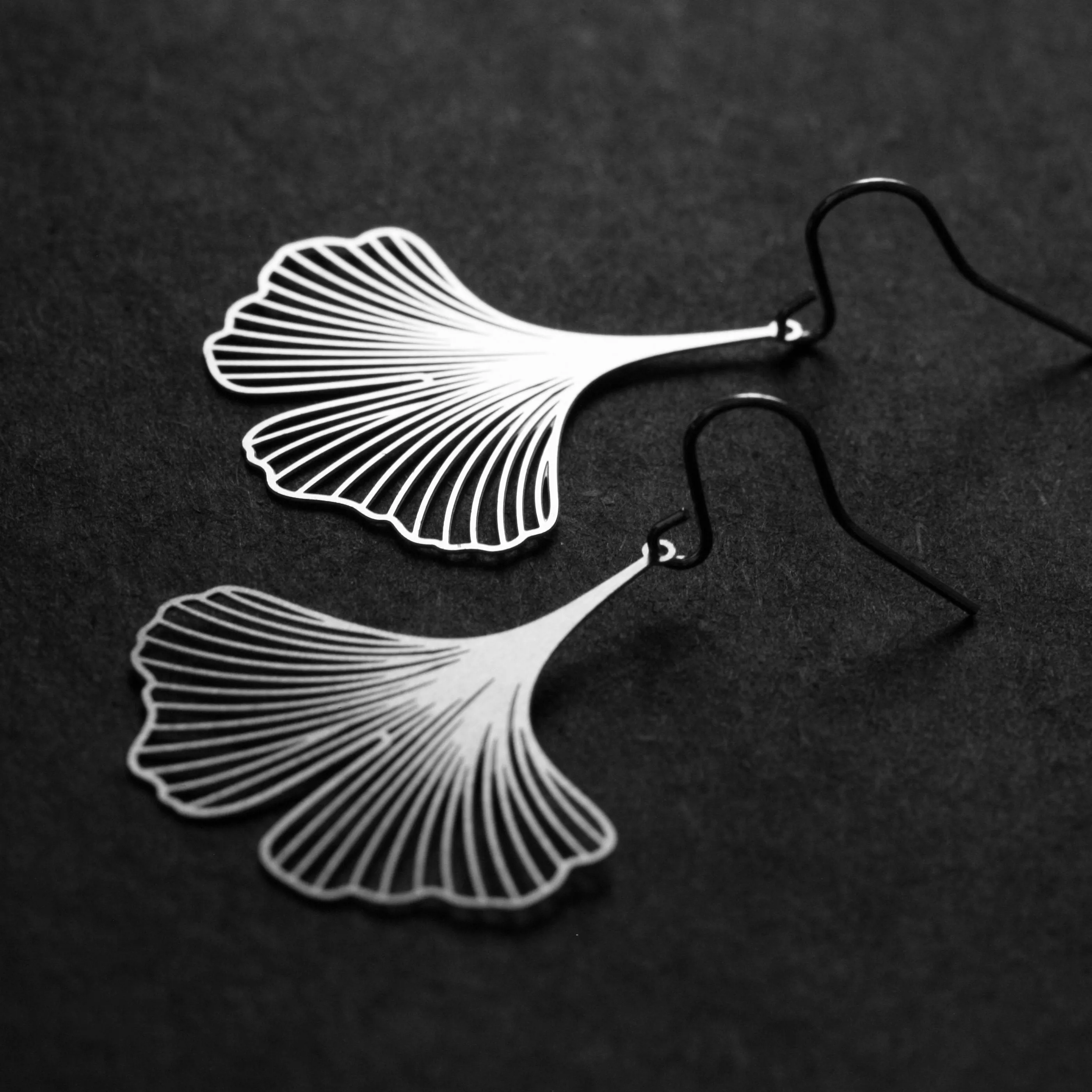 Stainless Steel Earrings - Ginkgo