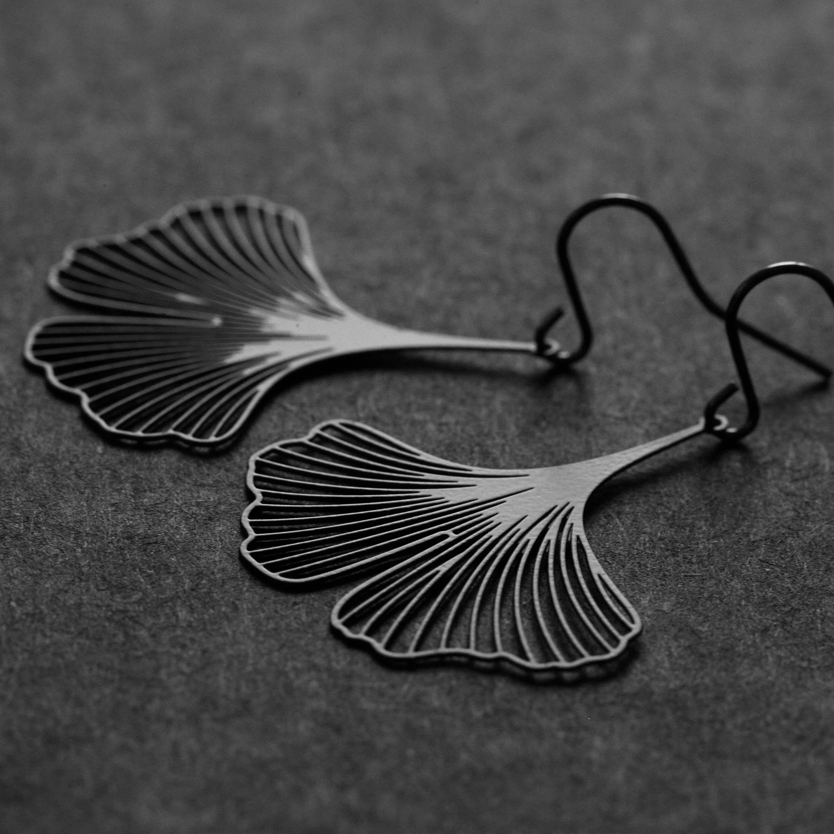 Stainless Steel Earrings - Ginkgo