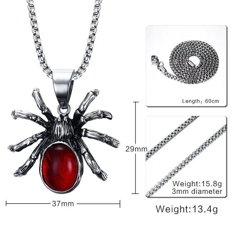 Stainless Steel Spider Necklace