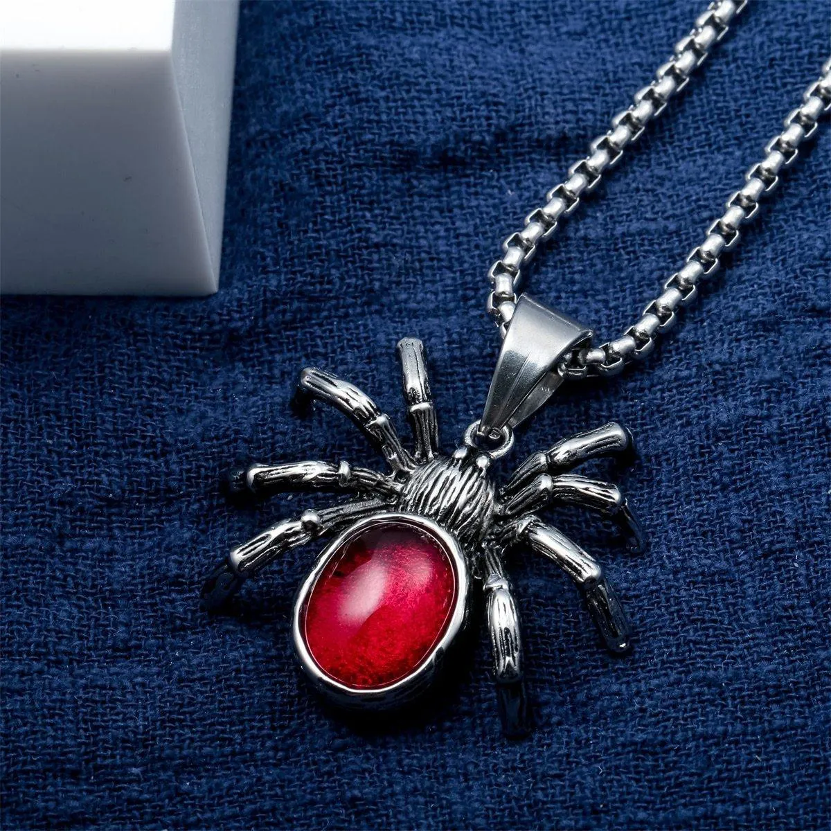 Stainless Steel Spider Necklace