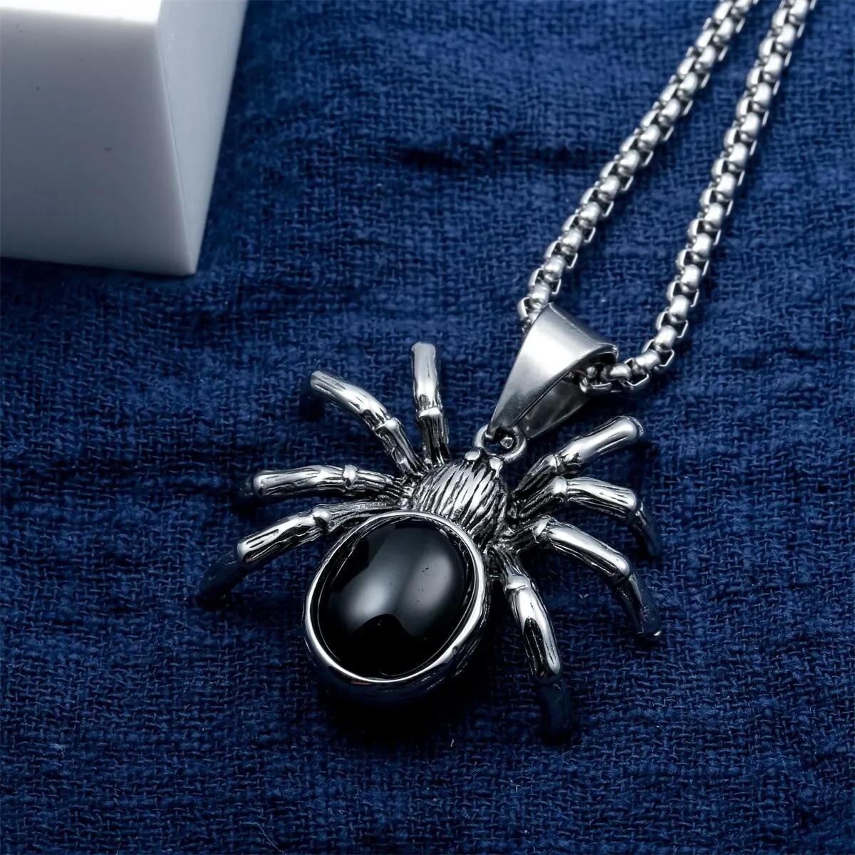 Stainless Steel Spider Necklace