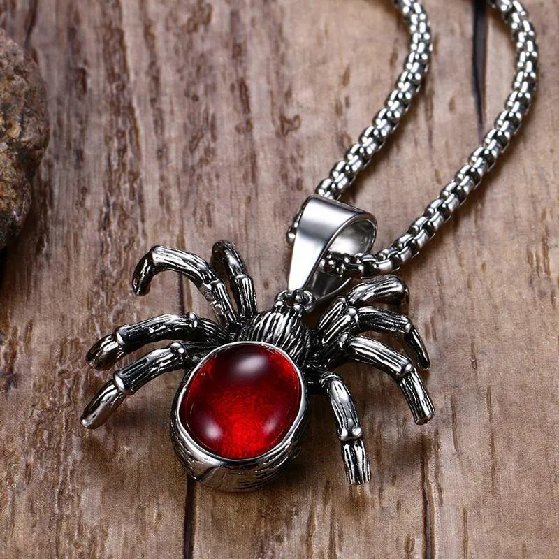 Stainless Steel Spider Necklace