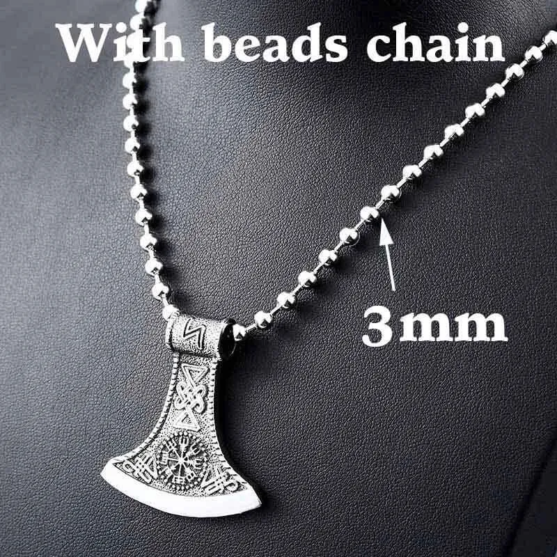 Steel soldier fashion hot sale  Norse viking pendant necklace stainless steel jewelry