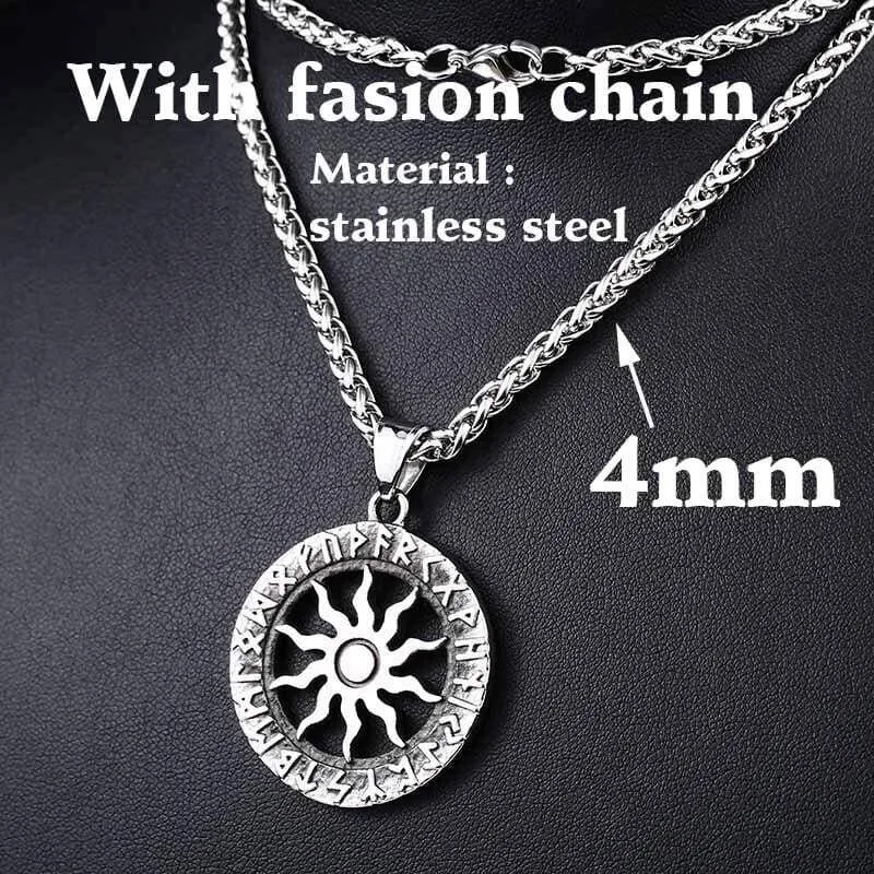 Steel soldier fashion hot sale  Norse viking pendant necklace stainless steel jewelry