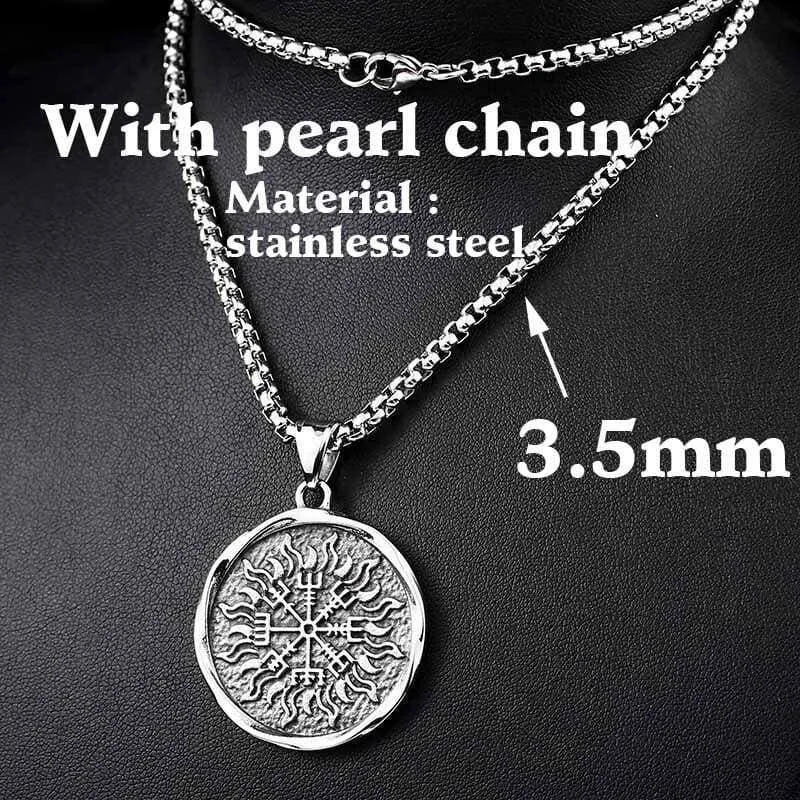 Steel soldier fashion hot sale  Norse viking pendant necklace stainless steel jewelry