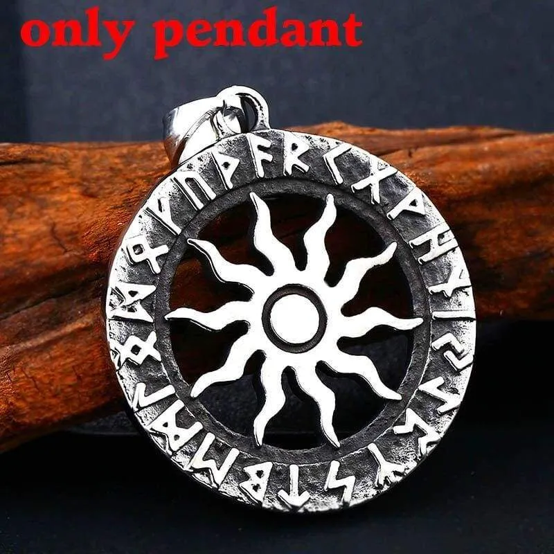 Steel soldier fashion hot sale  Norse viking pendant necklace stainless steel jewelry