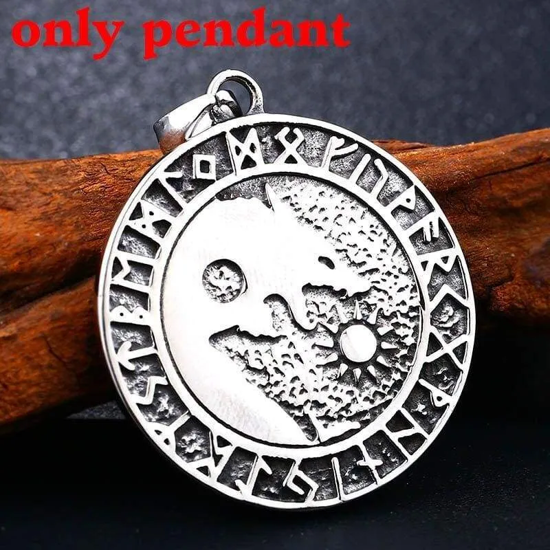 Steel soldier fashion hot sale  Norse viking pendant necklace stainless steel jewelry