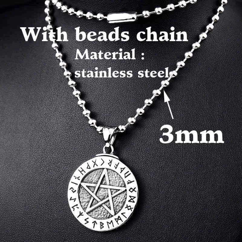 Steel soldier fashion hot sale  Norse viking pendant necklace stainless steel jewelry