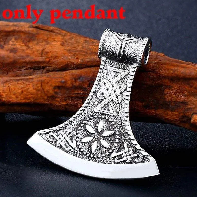 Steel soldier fashion hot sale  Norse viking pendant necklace stainless steel jewelry