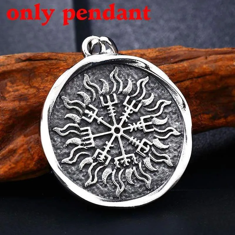 Steel soldier fashion hot sale  Norse viking pendant necklace stainless steel jewelry