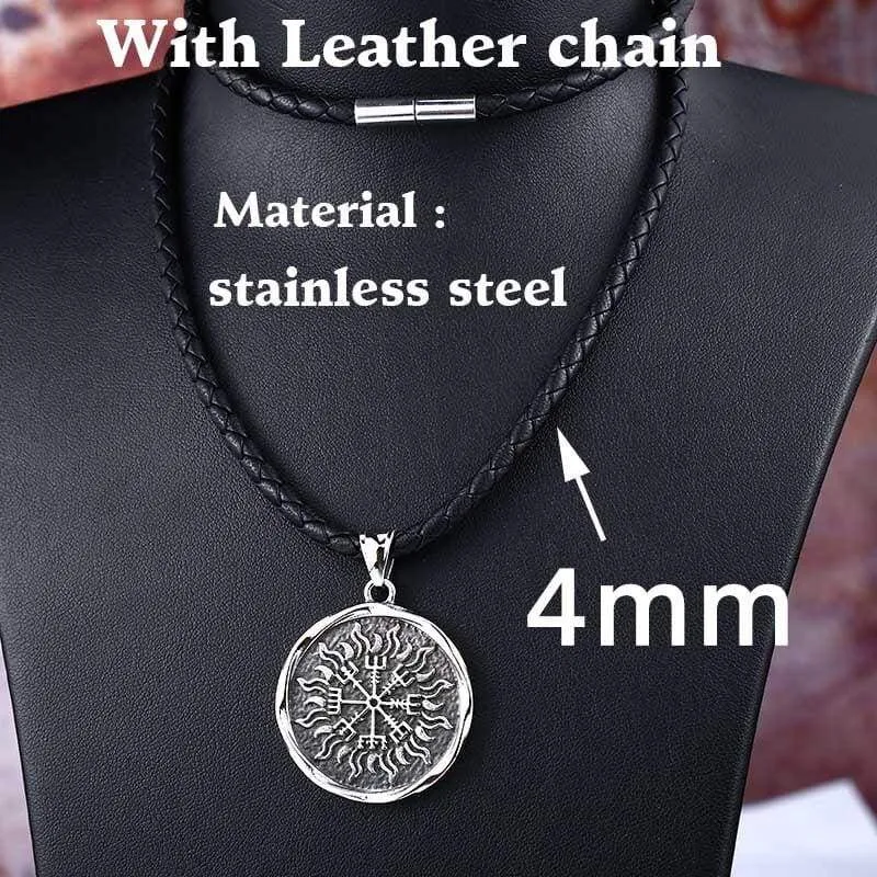 Steel soldier fashion hot sale  Norse viking pendant necklace stainless steel jewelry