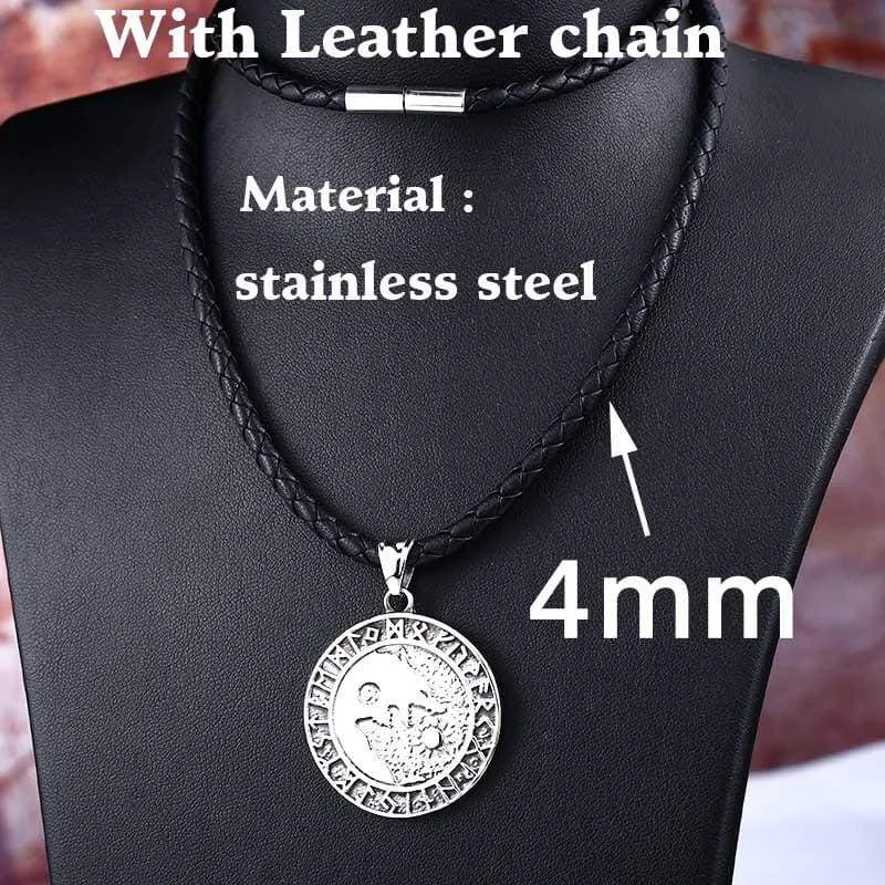 Steel soldier fashion hot sale  Norse viking pendant necklace stainless steel jewelry