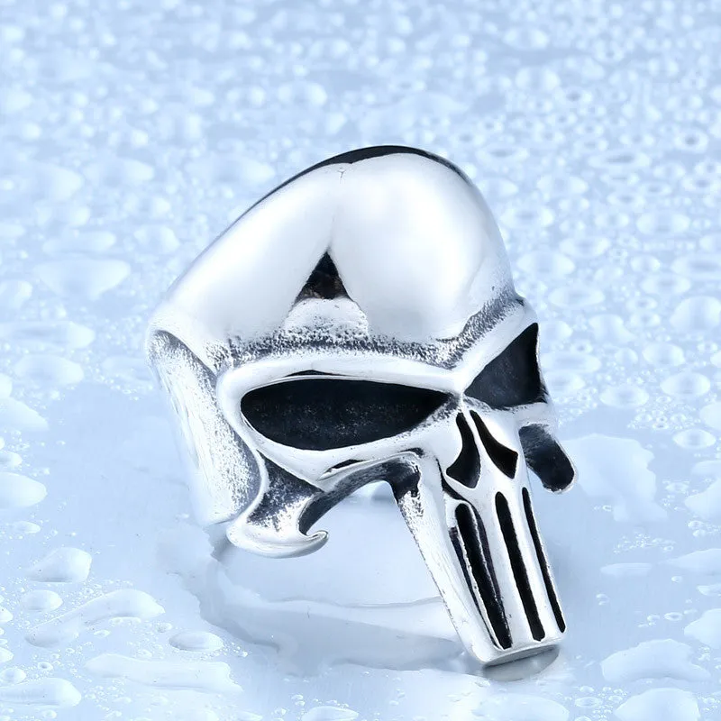 Steel soldier new style punisher skull ring stainless steel fashion men jewelry