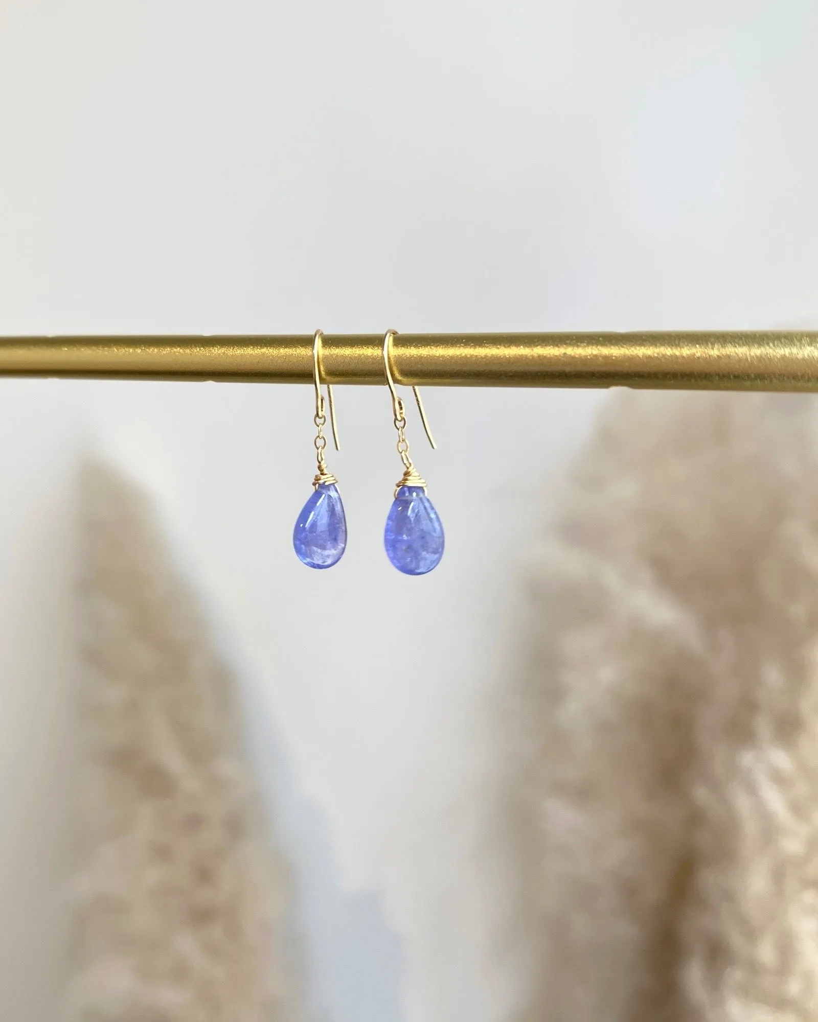 Tanzanite Simple Drop Earrings