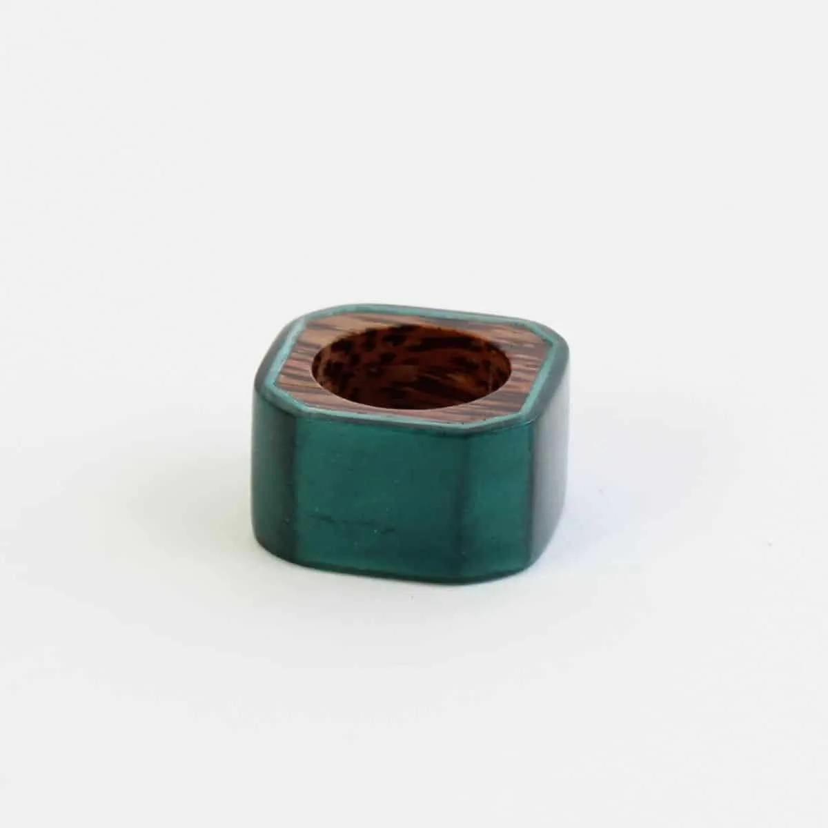 Teal Square Ring by Sylca