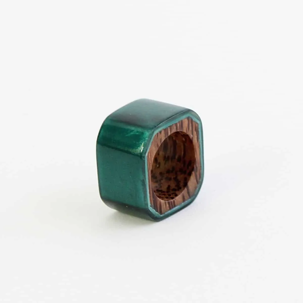 Teal Square Ring by Sylca