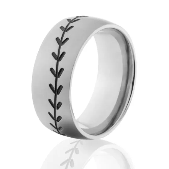 Titanium Baseball Band - Men's Wedding Ring