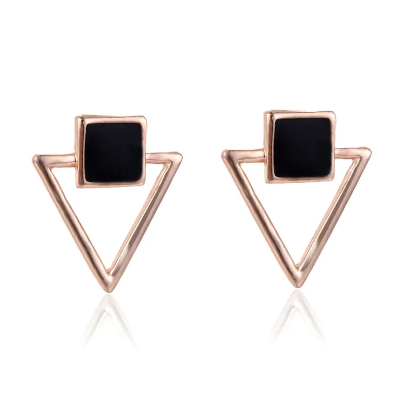 Trendy Girls Elegant Triangle Earrings