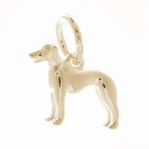 Whippet Solid Gold Dog Charm