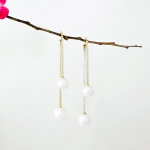 White Forbidden Pearl Earrings