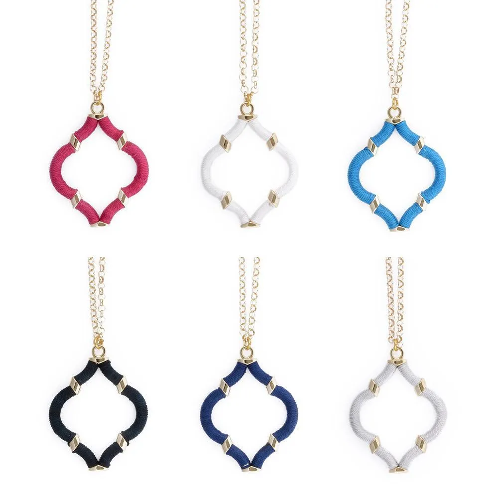 Wrapped Quatrefoil Necklaces